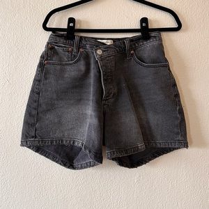 Abercrombie Black High Rise Dad Shorts Curve Love